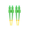 OPTICKÝ PATCHCORD SM SC/APC-SC/APC DUPLEX 2M LSZH G657A1 3.0MM ŽLUTÝ 