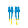 OPTICKÉ VLÁKNO PATCHCORD SM SC/UPC-SC/UPC DUPLEX 2M LSZH G657A1 3.0MM ŽLUTÁ 