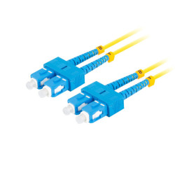 OPTICKÉ VLÁKNO PATCHCORD SM SC/UPC-SC/UPC DUPLEX 10M LSZH G657A1 3.0MM ŽLUTÁ 