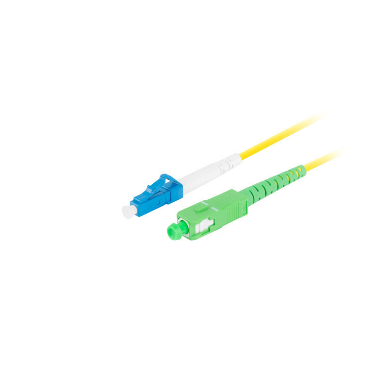OPTICKÝ PATCHCORD SM LC/UPC-SC/APC SIMPLEX 2M LSZH G657A1 3.0MM ŽLUTÝ 
