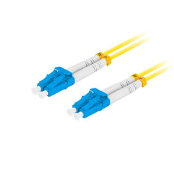 OPTICKÝ PATCHCORD SM LC/UPC-LC/UPC DUPLEX 3M LSZH G657A1 3.0MM ŽLUTÝ 
