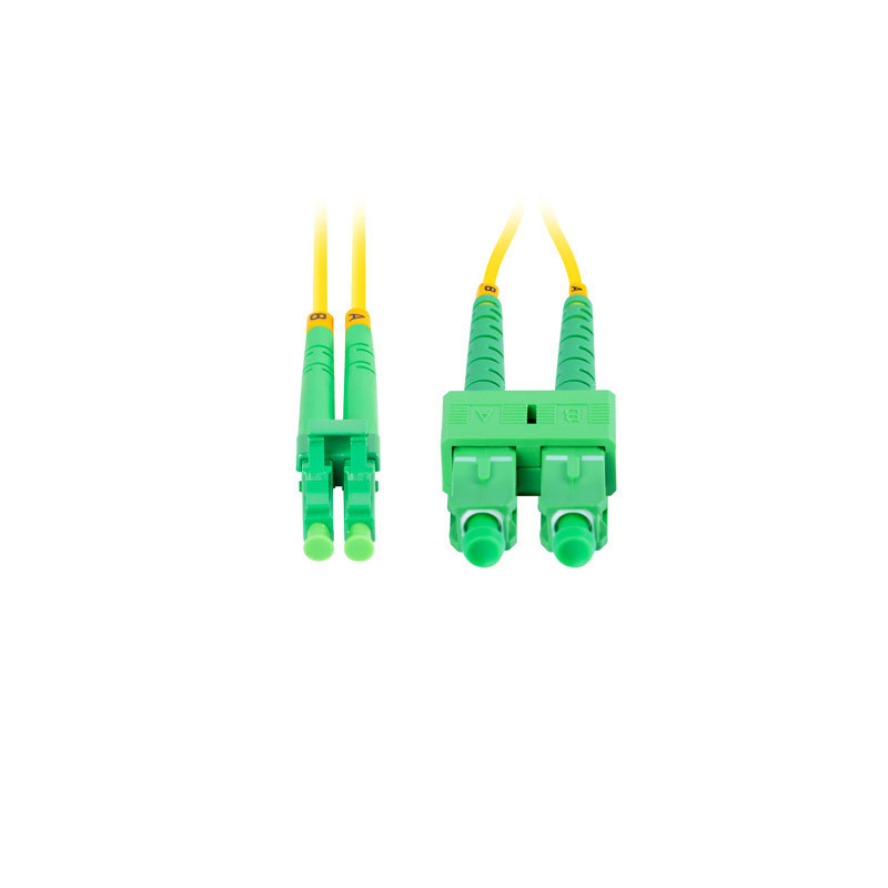 OPTICKÝ PATCHCORD SM SC/APC-LC/APC DUPLEX 2M LSZH G657A1 3.0MM ŽLUTÝ