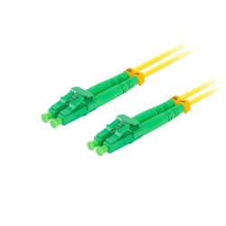 OPTICKÝ PATCHCORD SM LC/APC-LC/APC DUPLEX 2M LSZH G657A1 3.0MM ŽLUTÝ 