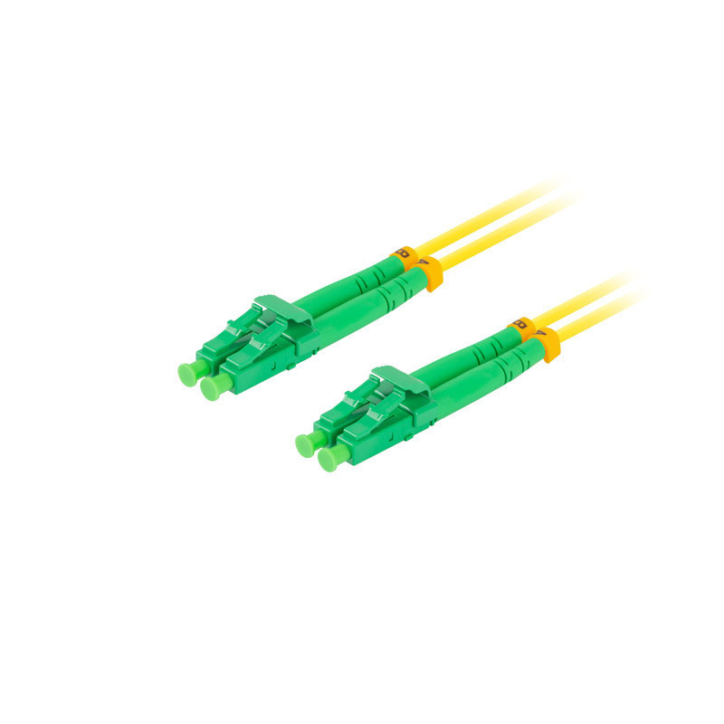 OPTICKÝ PATCHCORD SM LC/APC-LC/APC DUPLEX 2M LSZH G657A1 3.0MM ŽLUTÝ 