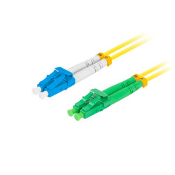 OPTICKÝ PATCHCORD SM LC/APC-LC/UPC DUPLEX 2M LSZH G657A1 3.0MM ŽLUTÝ 