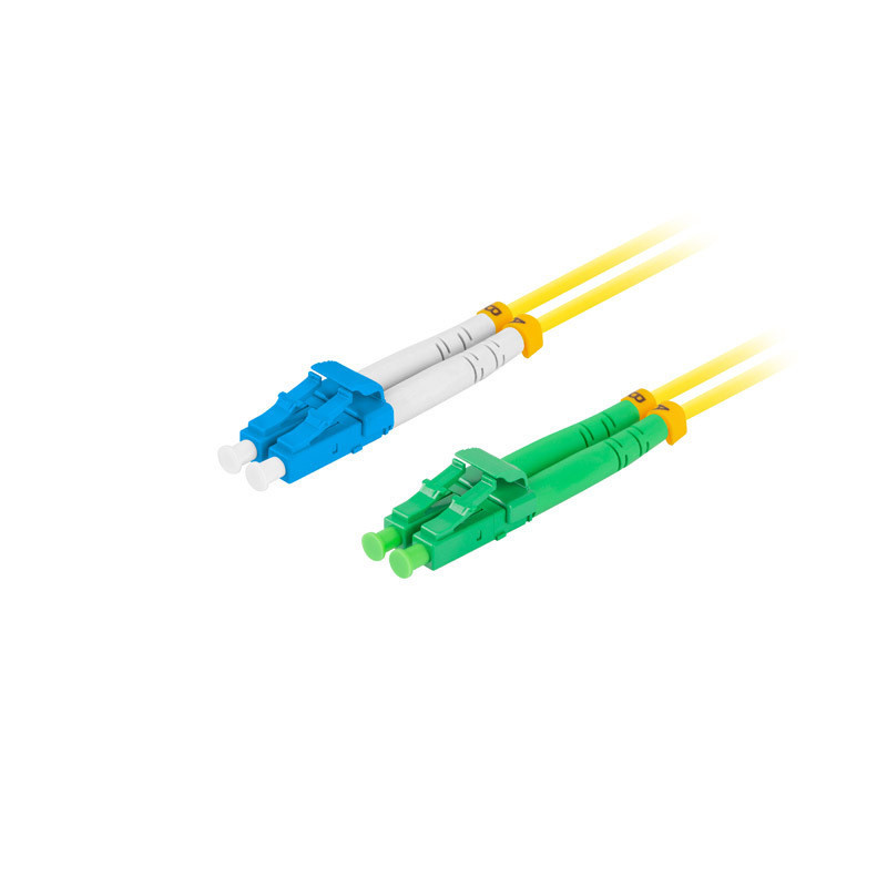 OPTICKÝ PATCHCORD SM LC/APC-LC/UPC DUPLEX 2M LSZH G657A1 3.0MM ŽLUTÝ 