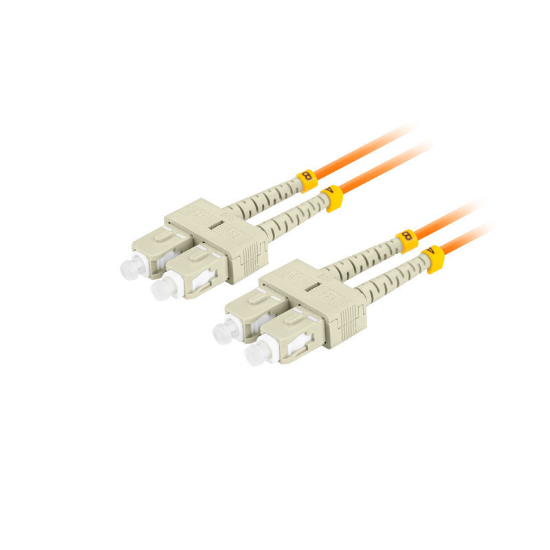 OPTICKÉ VLÁKNO PATCHCORD MM SC/UPC-SC/UPC DUPLEX 5M LSZH OM2 50/125 3.0MM ORANŽOVÁ 