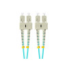 OPTICKÝ PATCHCORD MM SC/UPC-SC/UPC DUPLEX 1M LSZH OM3 50/125 3.0MM AQUA 