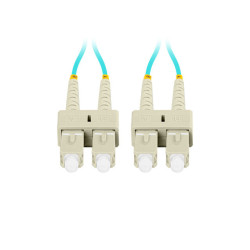 OPTICKÝ PATCHCORD MM SC/UPC-SC/UPC DUPLEX 5M LSZH OM3 50/125 3.0MM AQUA 