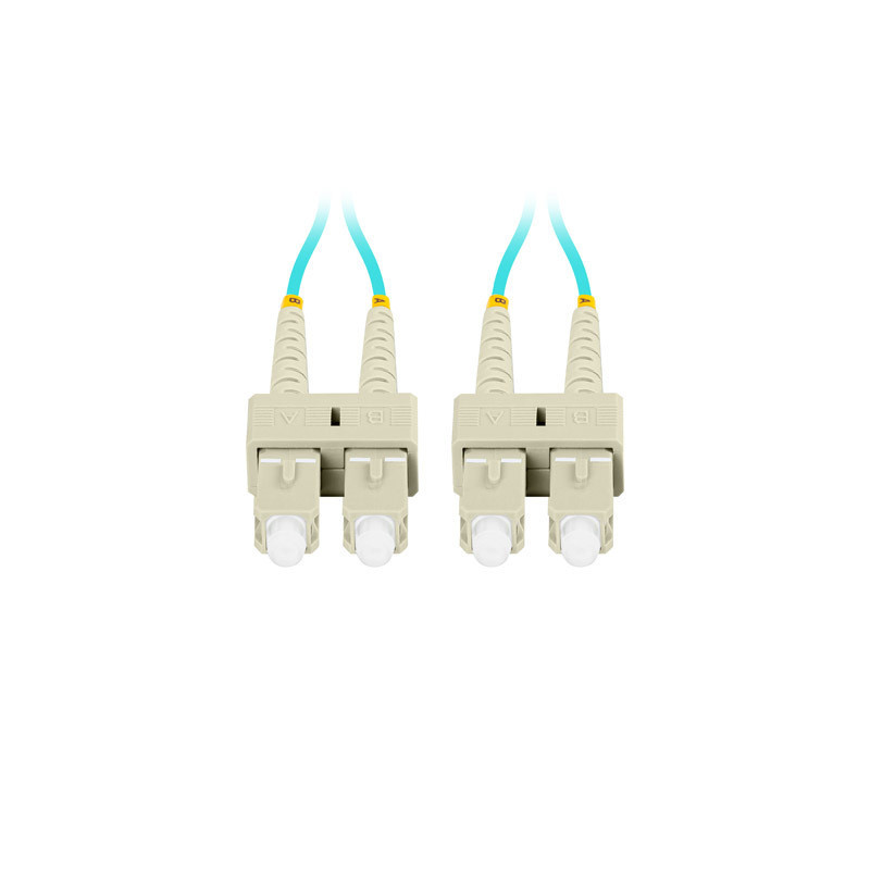 OPTICKÝ PATCHCORD MM SC/UPC-SC/UPC DUPLEX 5M LSZH OM3 50/125 3.0MM AQUA
