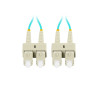 OPTICKÝ PATCHCORD MM SC/UPC-SC/UPC DUPLEX 5M LSZH OM3 50/125 3.0MM AQUA 