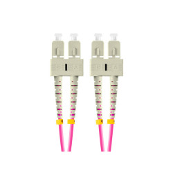 OPTICKÝ PATCHCORD MM SC/UPC-SC/UPC DUPLEX 2M LSZH OM4 50/125 3.0MM FIALOVÝ 