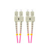OPTICKÝ PATCHCORD MM SC/UPC-SC/UPC DUPLEX 2M LSZH OM4 50/125 3.0MM FIALOVÝ 