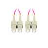 OPTICKÝ PATCHCORD MM SC/UPC-SC/UPC DUPLEX 2M LSZH OM4 50/125 3.0MM FIALOVÝ 
