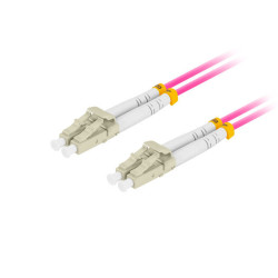 OPTICKÝ PATCHCORD MM LC/UPC-LC/UPC DUPLEX 1M LSZH OM4 50/125 3.0MM FIALOVÝ 