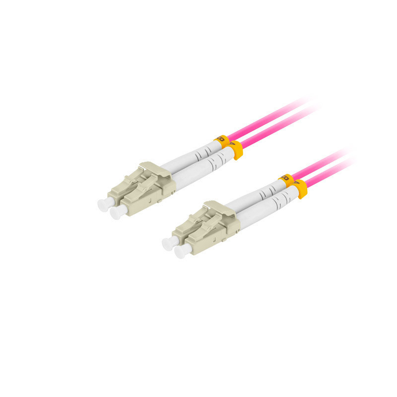 OPTICKÝ PATCHCORD MM LC/UPC-LC/UPC DUPLEX 10M LSZH OM4 50/125 3.0MM FIALOVÝ 
