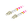 OPTICKÝ PATCHCORD MM LC/UPC-LC/UPC DUPLEX 10M LSZH OM4 50/125 3.0MM FIALOVÝ 