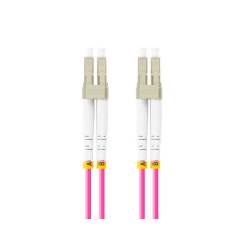 OPTICKÝ PATCHCORD MM LC/UPC-LC/UPC DUPLEX 10M LSZH OM4 50/125 3.0MM FIALOVÝ 