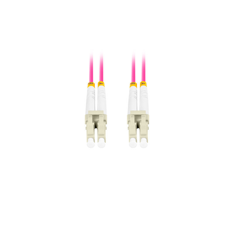 OPTICKÝ PATCHCORD MM LC/UPC-LC/UPC DUPLEX 10M LSZH OM4 50/125 3.0MM FIALOVÝ