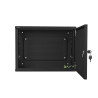 19" RACKOVÁ SKŘÍŇ PRO MONTÁŽ NA STĚNU 4U+3U/540X200 NÍZKOPROFILOVÁ ČERNÁ  (SMONTOVANÁ)