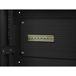 19" RACKOVÁ SKŘÍŇ PRO MONTÁŽ NA STĚNU 4U+3U/540X200 NÍZKOPROFILOVÁ ČERNÁ  (SMONTOVANÁ)