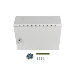 19" RACKOVÁ SKŘÍŇ PRO MONTÁŽ NA STĚNU 4U+3U/540X200 NÍZKOPROFILOVÁ ŠEDÁ  (SMONTOVANÁ)