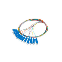 PIGTAIL OPTICKÉ VLÁKNO SM SC/UPC SEMI TIGHT 9/125 G657A1 12X2M MULTICOLOUR