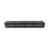 PATCH PANEL 48 PORTŮ 2U 19" CAT.6 UTP ČERNÝ