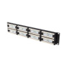 PATCH PANEL 48 PORTŮ 2U 19" CAT.6 UTP ČERNÝ