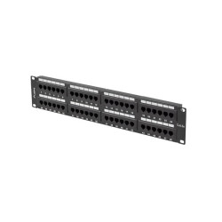 PATCH PANEL 48 PORTŮ 2U 19" CAT.5E UTP ČERNÝ