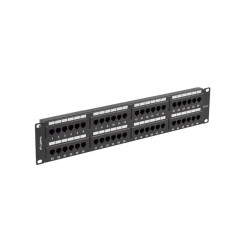 PATCH PANEL 48 PORTŮ 2U 19" CAT.5E UTP ČERNÝ