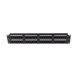 PATCH PANEL 48 PORTŮ 2U 19" CAT.5E UTP ČERNÝ