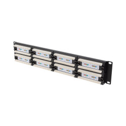 PATCH PANEL 48 PORTŮ 2U 19" CAT.5E UTP ČERNÝ