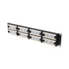 PATCH PANEL 48 PORTŮ 2U 19" CAT.5E UTP ČERNÝ