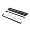 PATCH PANEL 48 PORTŮ 2U 19" CAT.5E UTP ČERNÝ