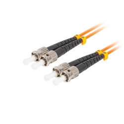 OPTICKÉ VLÁKNO PATCHCORD MM ST/UPC-ST/UPC DUPLEX 1M LSZH OM2 50/125 3.0MM ORANŽOVÁ 