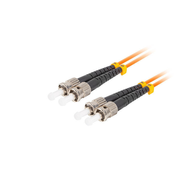 OPTICKÉ VLÁKNO PATCHCORD MM ST/UPC-ST/UPC DUPLEX 5M LSZH OM2 50/125 3.0MM ORANŽOVÁ 