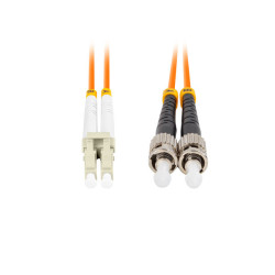 OPTICKÉ VLÁKNO PATCHCORD MM ST/UPC-LC/UPC DUPLEX 1M LSZH OM2 50/125 3.0MM ORANŽOVÁ 