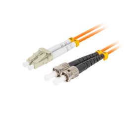 OPTICKÉ VLÁKNO PATCHCORD MM ST/UPC-LC/UPC DUPLEX 5M LSZH OM2 50/125 3.0MM ORANŽOVÁ 