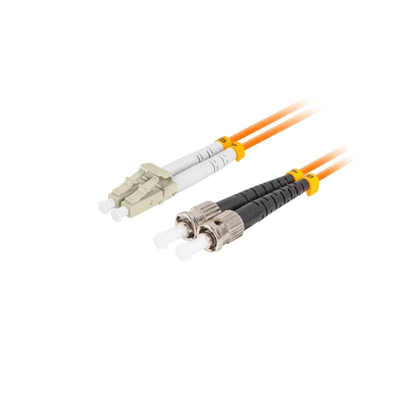 OPTICKÉ VLÁKNO PATCHCORD MM ST/UPC-LC/UPC DUPLEX 5M LSZH OM2 50/125 3.0MM ORANŽOVÁ 