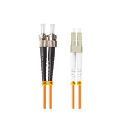 OPTICKÉ VLÁKNO PATCHCORD MM ST/UPC-LC/UPC DUPLEX 5M LSZH OM2 50/125 3.0MM ORANŽOVÁ 