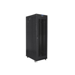 19" VOLNĚ STOJÍCÍ RACKOVÁ SKŘÍŇ 42U/800X1200 (FLAT PACK) SE SÍŤOVÝMI DVEŘMI LCD ČERNÁ  V2