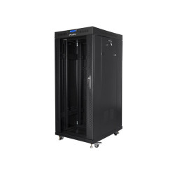 19" VOLNĚ STOJÍCÍ RACKOVÁ SKŘÍŇ 27U/800X1200 (FLAT PACK) S PROSKLENÝMI DVEŘMI LCD ČERNÁ