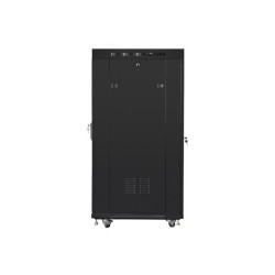 19" VOLNĚ STOJÍCÍ RACKOVÁ SKŘÍŇ 27U/800X1200 (FLAT PACK) S PROSKLENÝMI DVEŘMI LCD ČERNÁ