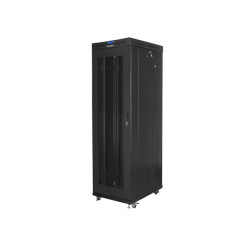 19" VOLNĚ STOJÍCÍ RACKOVÁ SKŘÍŇ 42U/600X1000 (FLAT PACK) SE SÍŤOVÝMI DVEŘMI LCD ČERNÁ  V2