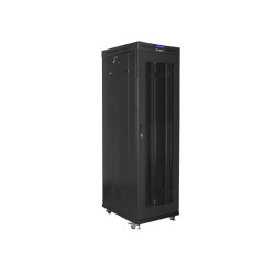 19" VOLNĚ STOJÍCÍ RACKOVÁ SKŘÍŇ 42U/600X1000 (FLAT PACK) SE SÍŤOVÝMI DVEŘMI LCD ČERNÁ  V2