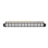 PATCH PANEL PRÁZDNÝ 48 PORTŮ 1U 19" FTP PRO MODULY KEYSTONE ČERNÝ