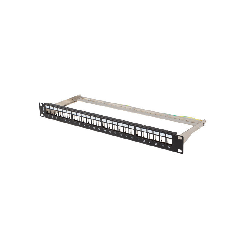 PATCH PANEL 24 PORTŮ 1U 19" FTP PRO MODULY KEYSTONE ČERNÝ PATCH PANEL 24 PORTŮ 1U 19" FTP PRO MODULY KEYSTONE ČERNÝ