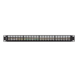 PATCH PANEL 24 PORTŮ 1U 19" FTP PRO MODULY KEYSTONE ČERNÝ
