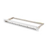 PATCH PANEL PRÁZDNÝ 24 PORTŮ 1U 19" FTP PRO MODULY KEYSTONE ŠEDÝ